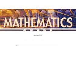 Achieve It! Mathematics Recognition Awards, Fill in the Blank, 11 x 8-1/2 Inches, Pack of 25, Item Number 2105088