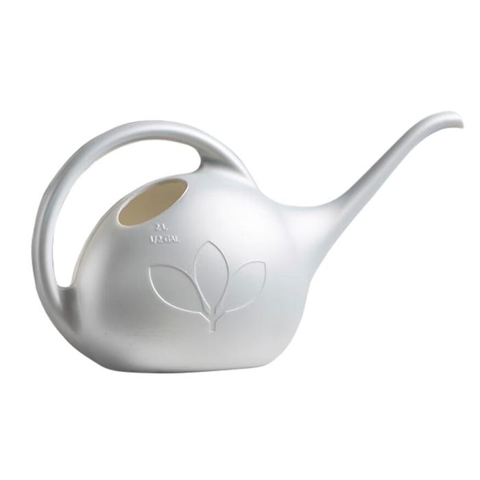 Frey Scientific Watering Can, 1/2 Gallon, Plastic, Pearl White