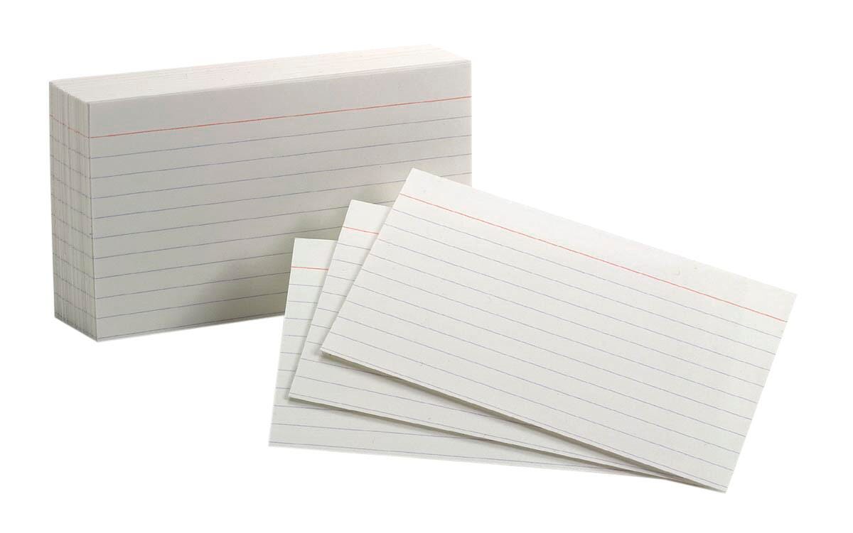 3X5 Ruled Index Cards, Item Number 1380684