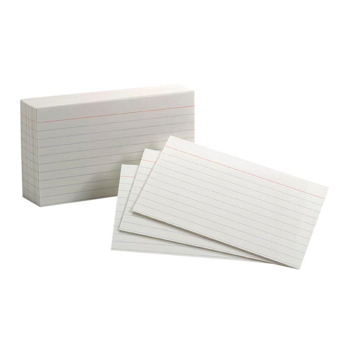 Oxford Ruled Index Cards, 3 x 5 Inches, White, Pack of 100