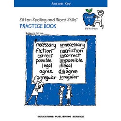 Image for Sitton Spelling, Student Practice Book, Level 5, Answer Key from School Specialty