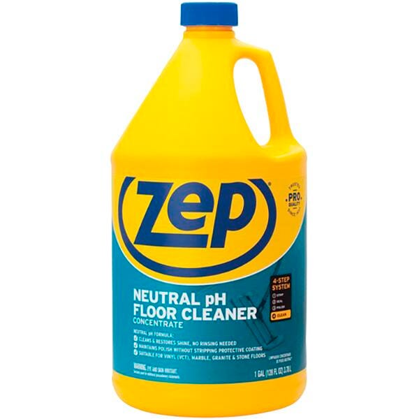 Zep Neutral Floor Cleaner Concentrate, 128 Fluid Ounces, Blue, Carton of 4, Item Number 2050377