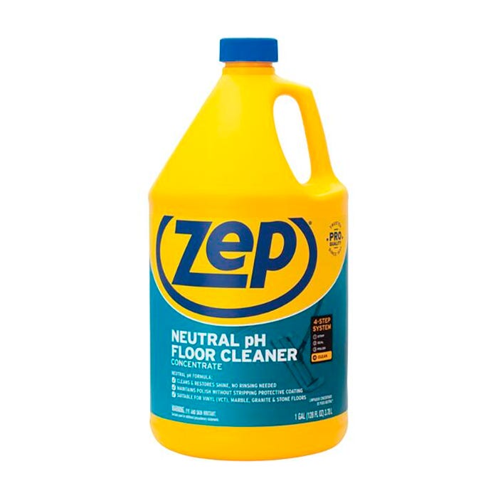 Zep Neutral Floor Cleaner Concentrate, 128 Fluid Ounces, Blue, Pack of 4