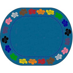 Image for Childcraft Learn Your Colors Bilingual Carpet, Oval from School Specialty