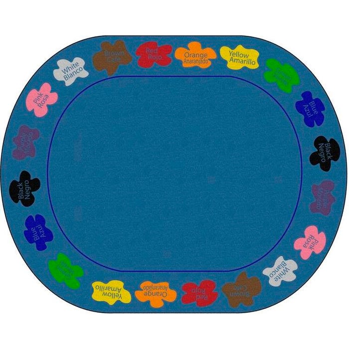 Childcraft Learn Your Colors Bilingual Carpet, Oval