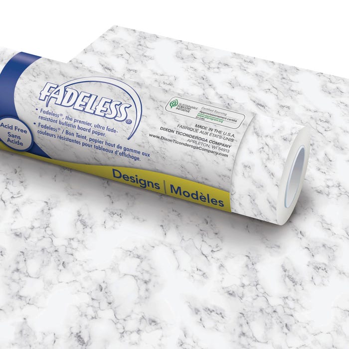 Fadeless Bulletin Board Art Paper, Marble, 48 Inches x 12 Feet, 1 Roll