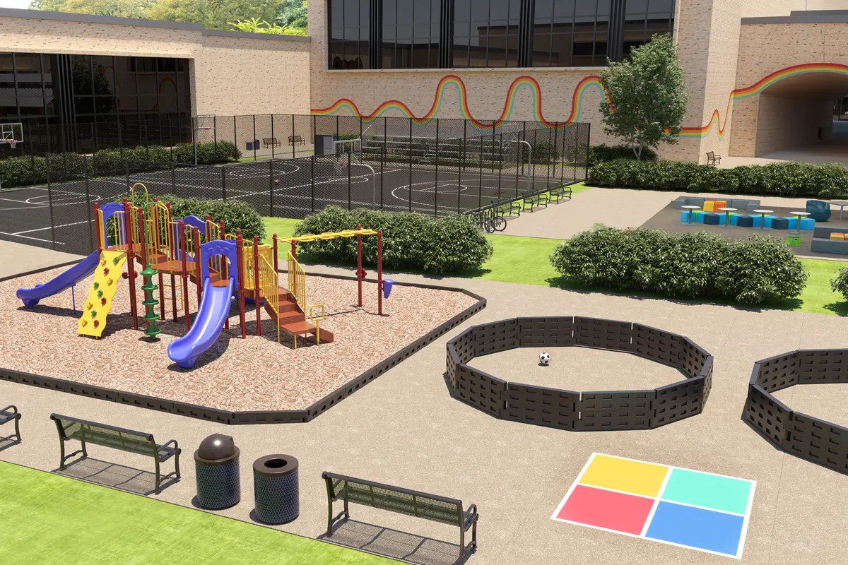 render of an outdoor play area