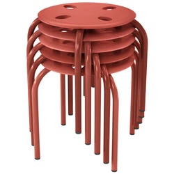 Classroom Select Prima Stool, 12-Inch Seat Height, Red, Set of 5 2027841