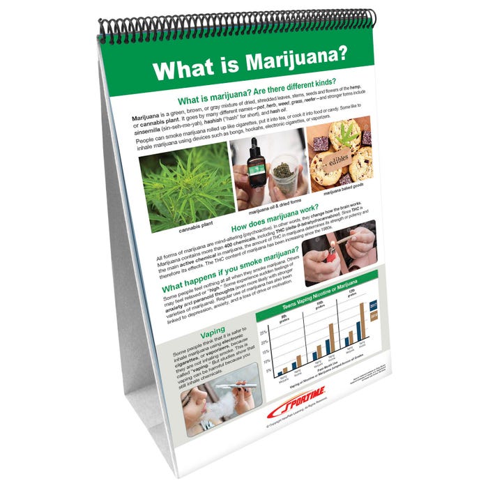 Sportime All About Marijuana Flip Chart Set, Grades 5 to 12