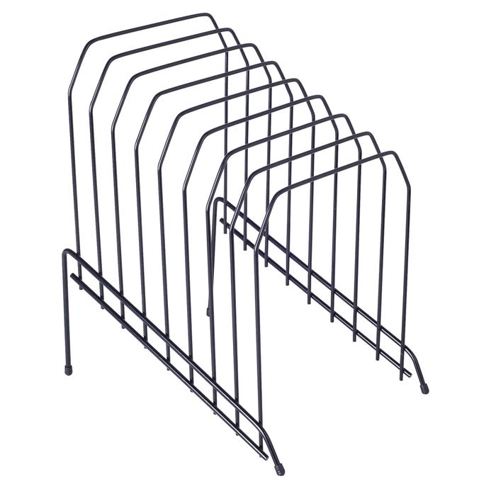 Lorell 8 Section Wire Vertical File, Black