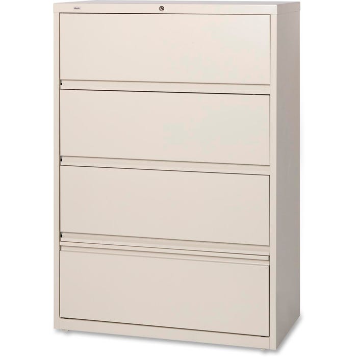 Lorell Receding Putty Lateral Files w/ Roll-out Shelves, RCD, 5-Drawer, 42 x 18-5/8 x 68-3/4 Inches