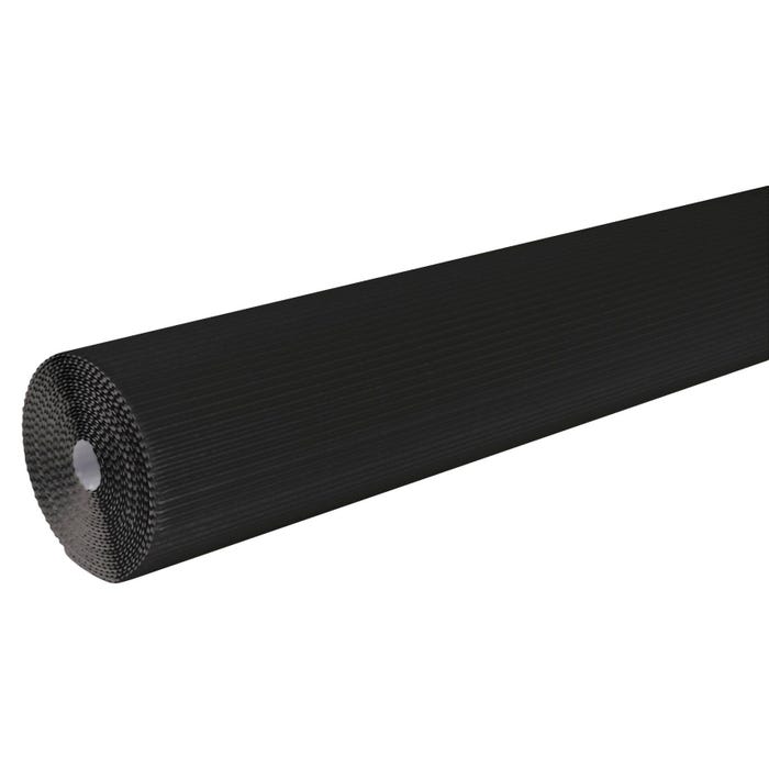 Corobuff Solid Color Corrugated Paper Roll, 48 Inches x 25 Feet, Black