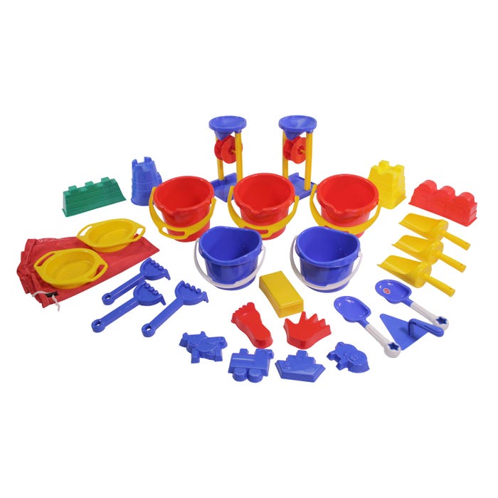 Sand and Water Activity Set, Assorted Colors, 28 Pieces