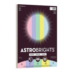 Astrobrights Colored Paper, 8-1/2 x 11 Inches, 24 lb/89 gsm, Pastel 5-Color Assortment, 100 Sheets, Item Number 2090330