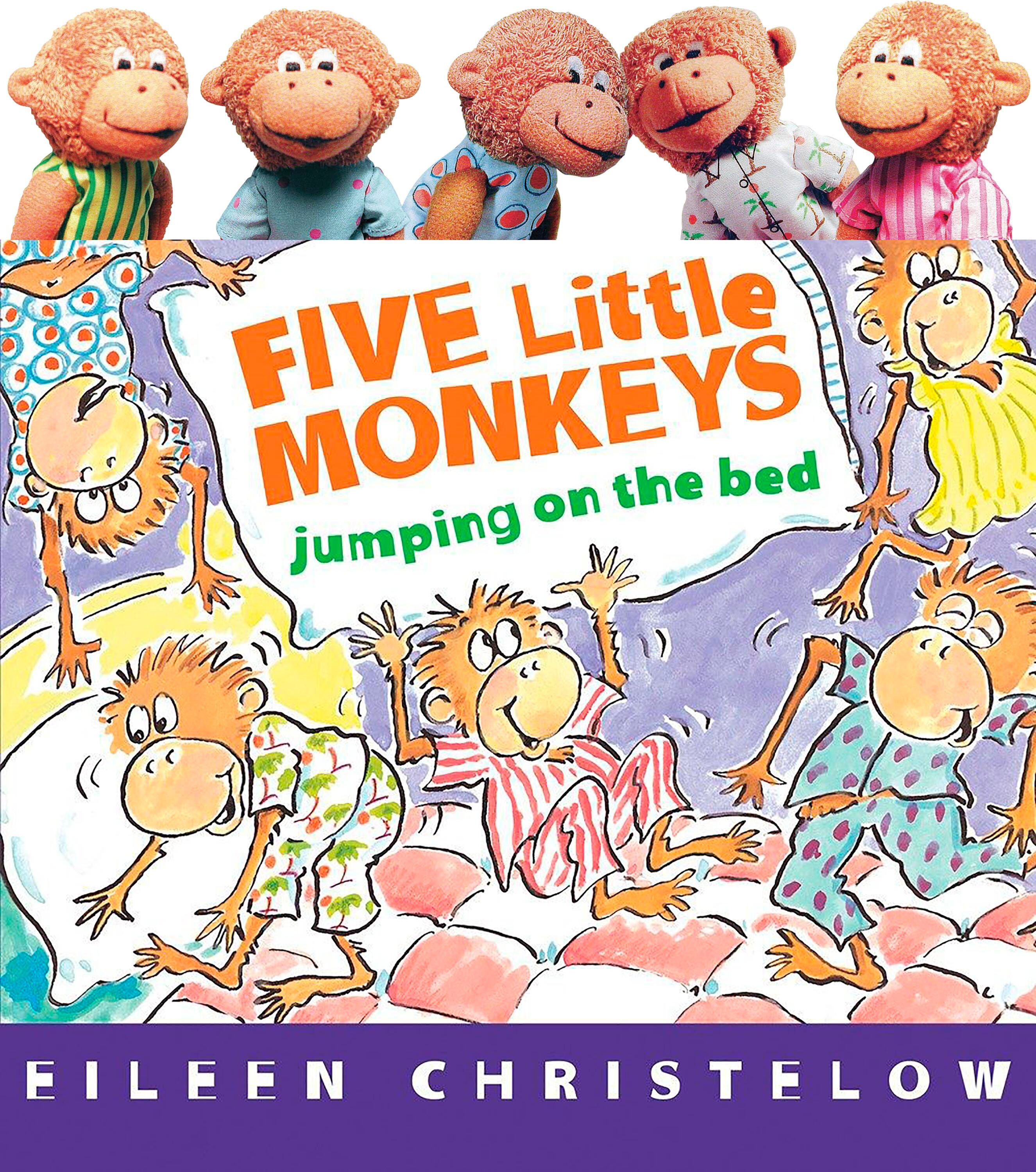 Five Little Monkeys Book and Puppet Set, Item Number 2116495