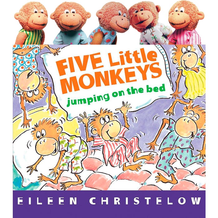 Five Little Monkeys Book and Puppet Set