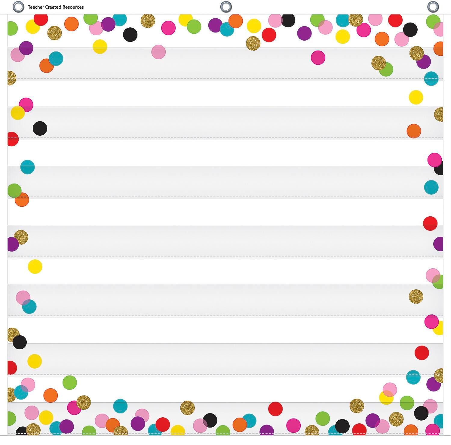 Teacher Created Resources Confetti 7 Pocket Chart, Item Number 2021023