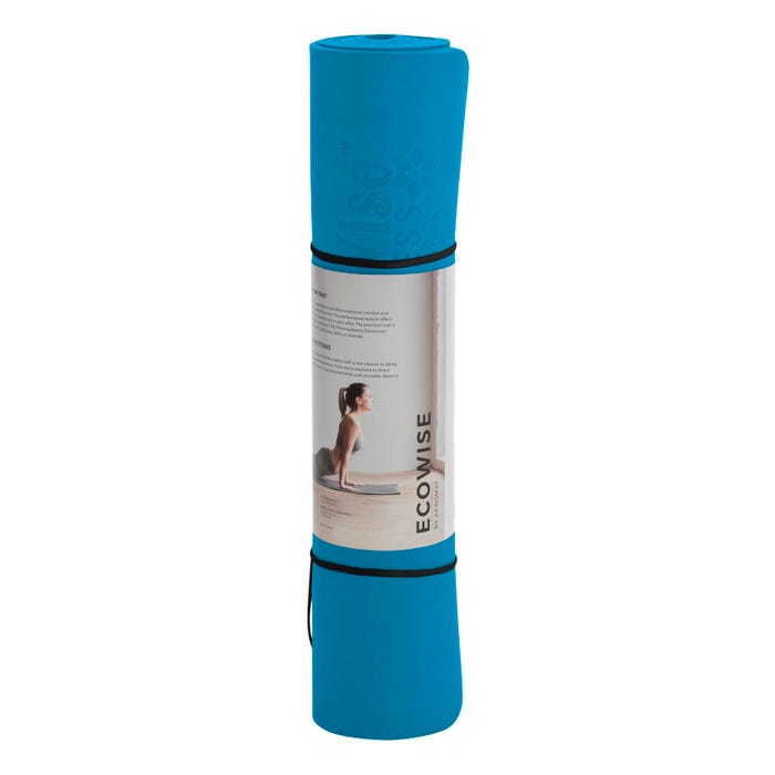 EcoWise Premium Yoga / Pilates Mat, 72 x 23 x 1/4 Inches, Blue