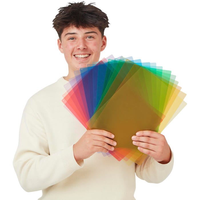 Crossbow Education Color Overlay, Assorted Colors, Pack of 10