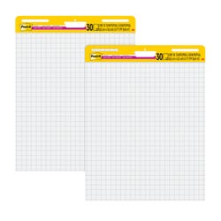 Post-It Self-Stick Easel Pad, 25 x 30 Inches, Grid Ruled, White, 30 Sheets, Pack of 2