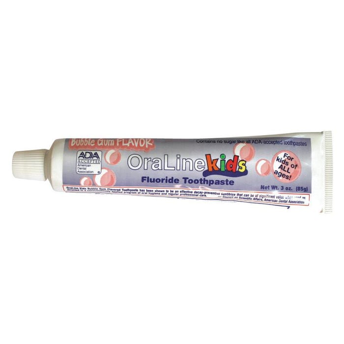 Oraline Bubblegum Flavor Toothpaste, 3 Ounce Tube