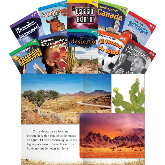Teacher Created Materials TIME FOR KIDS Informational Text Readers Set 2, Grade 2, Set of 10, Spanish