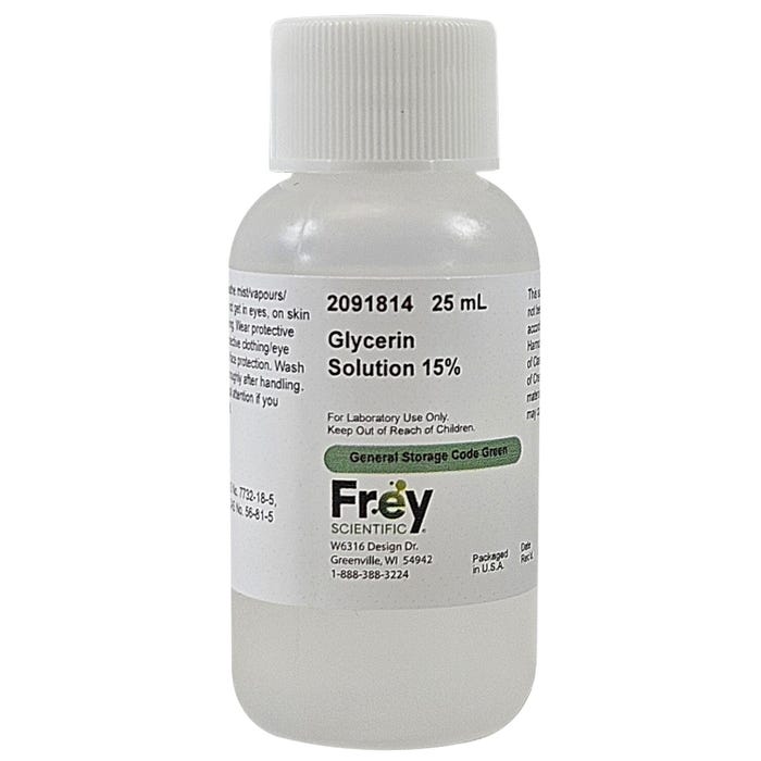 Frey Scientific Glycerin Solution 15%, 25mL