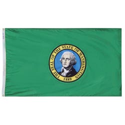Annin Nylon Washington Double Sided Indoor State Flag, 3 X 5 ft, Item Number 023376