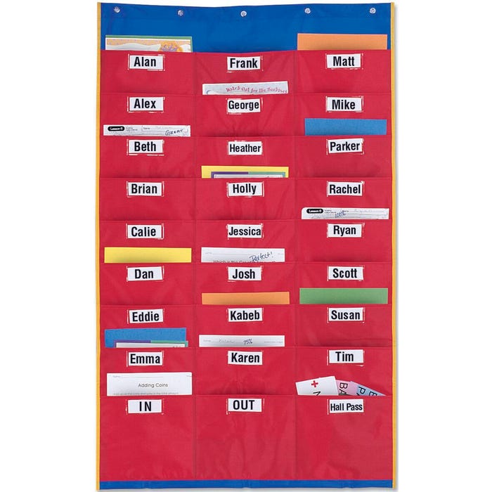 Learning Resources Organization Station Pocket Chart, 45 x 28-1/2 Inches
