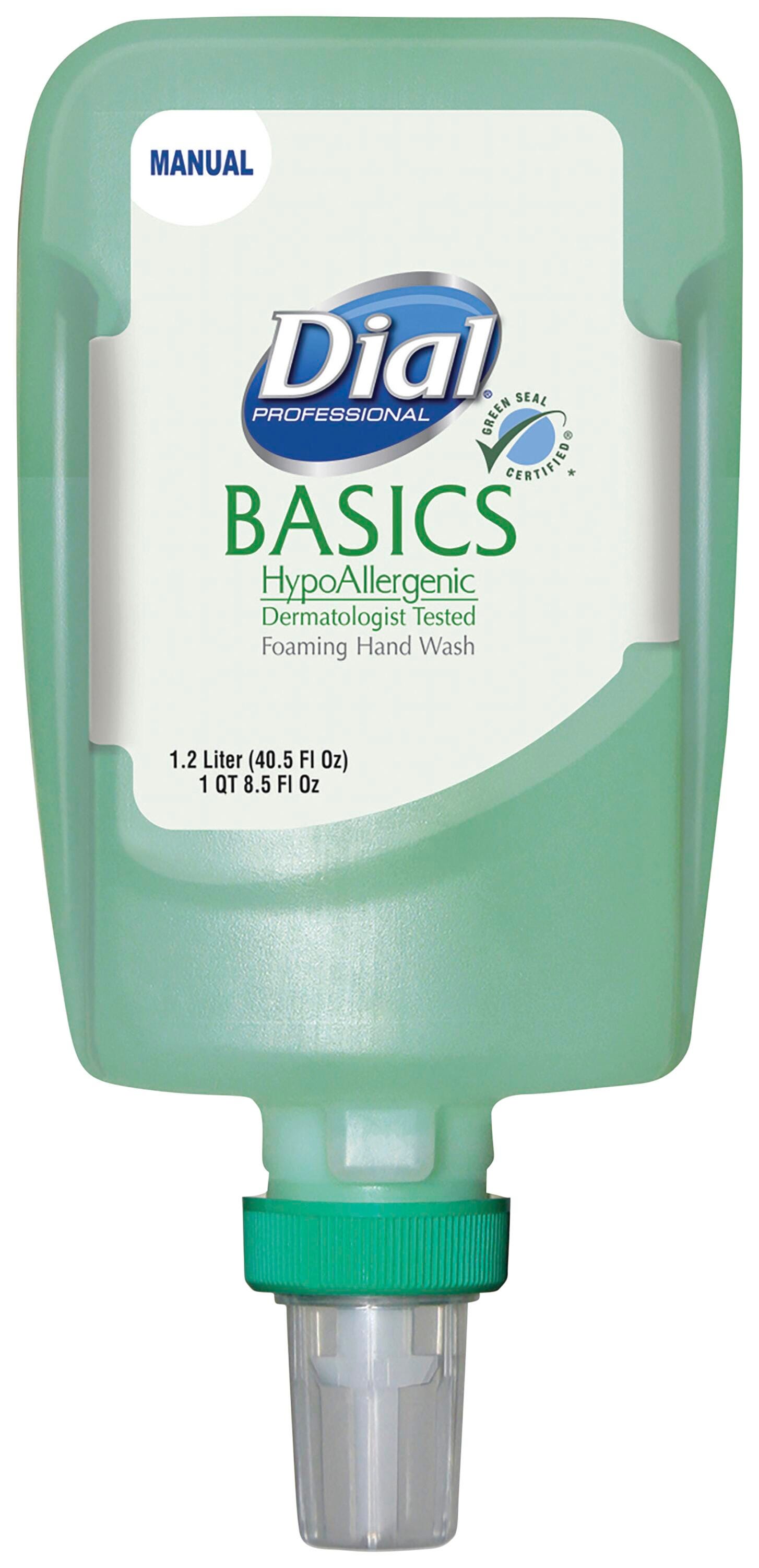 Dial FIT Foam Soap Refill, Manual , Green-Hypoallergenic, 40.6 Ounces, Carton of 3, Item Number 2024351