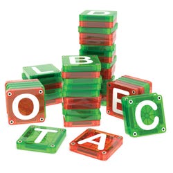Magna-Tiles MicroMags Learn Letters Set, 56 Pieces