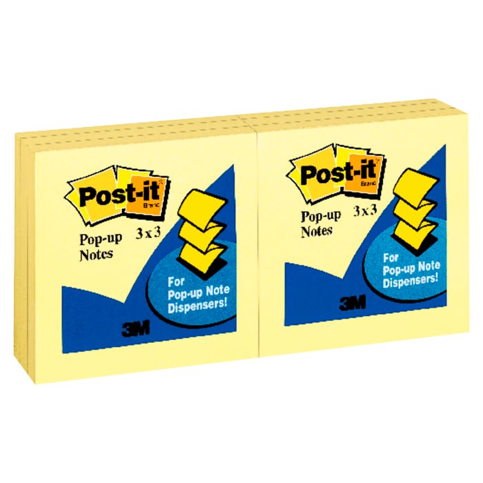 Post-it Pop-Up Notes Refill Pad, 3 x 3 Inches, Canary Yellow, 100 Sheets