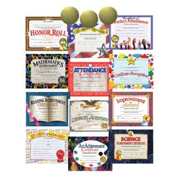 Haye's Best Sellers Certificate Assortment, 360 8-1/2 x 11 Inch Certificates, 150 Seals