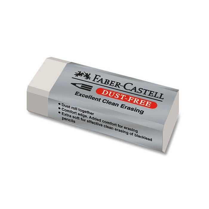 Faber-Castell Dust-Free Vinyl Large Erasers, Box of 20