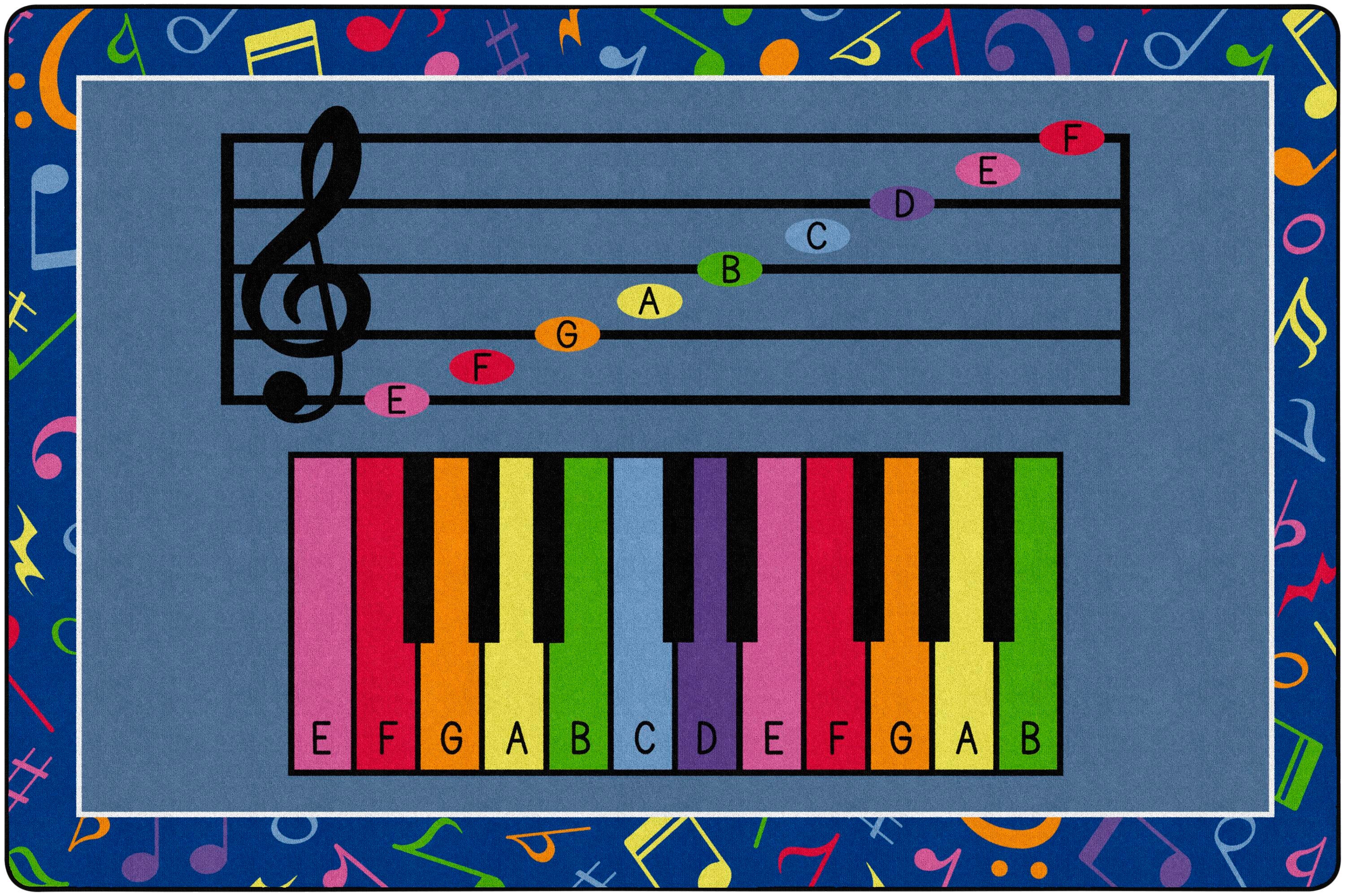 Childcraft Music Notes Carpet, Rectangle 4002074