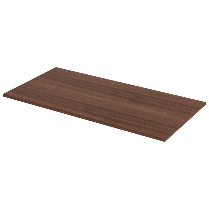 Lorell Workstation Straight Edge Walnut Tabletop -- Tabletop, Height-Adjustable, 60"x30"x1", Walnut
