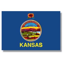 Image for Annin Kansas State Flag, Heavy Weight Nylon, Outdoor, 3 x 5 Feet from School Specialty