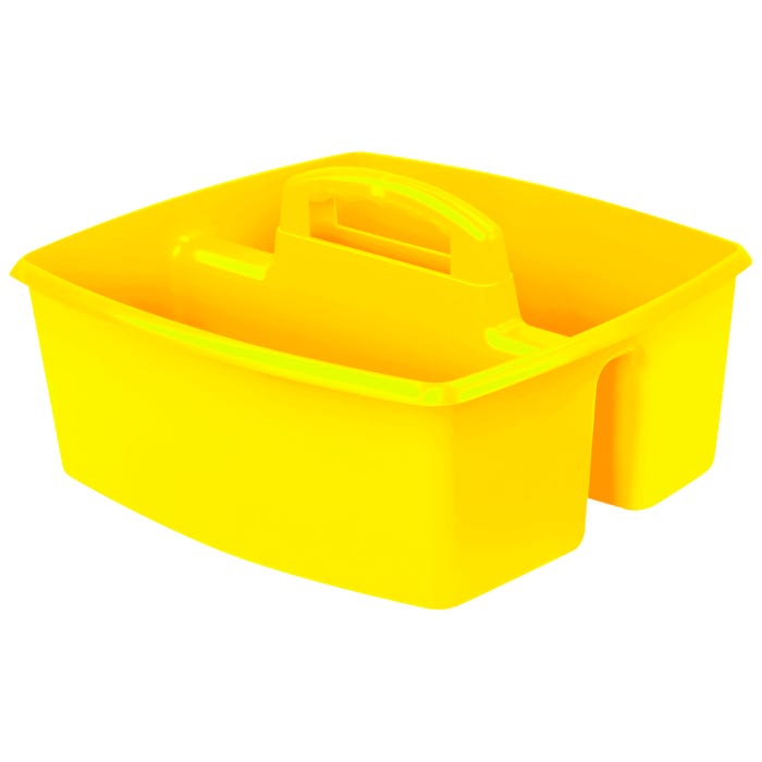 Storex Large Caddy, 13 x 11 x 6-3/8 Inches, Yellow, Pack of 6