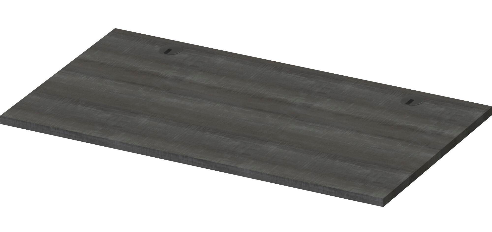 Lorell Open Desk System Laminated Worksurface, Rectangle, Charcoal, 47-1/2 x 23-1/2 x 1 1591849