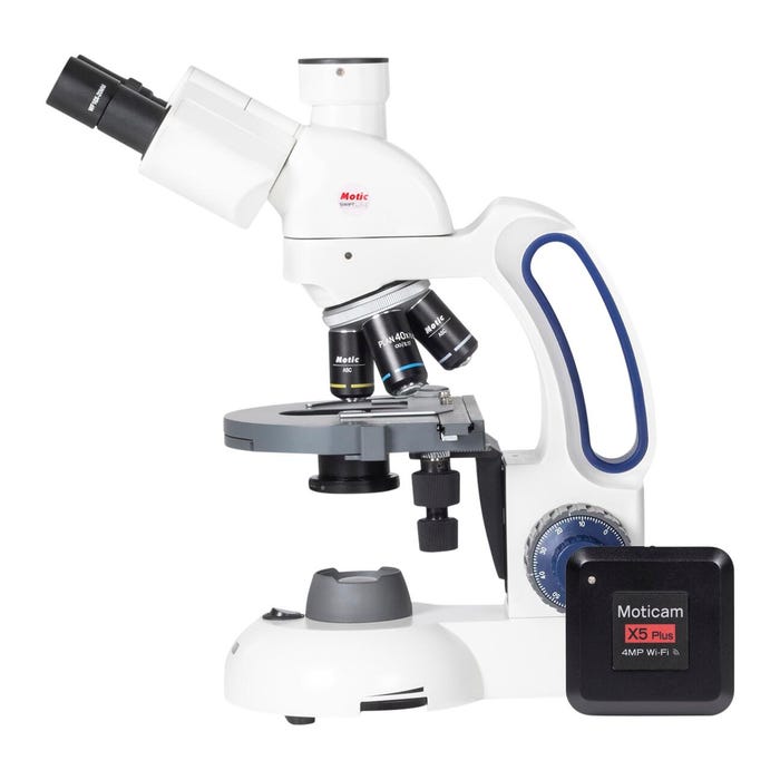 Swift Optical M3802CT-4-WF5 Trinocular Cordless LED Microscope with WiFi Camera