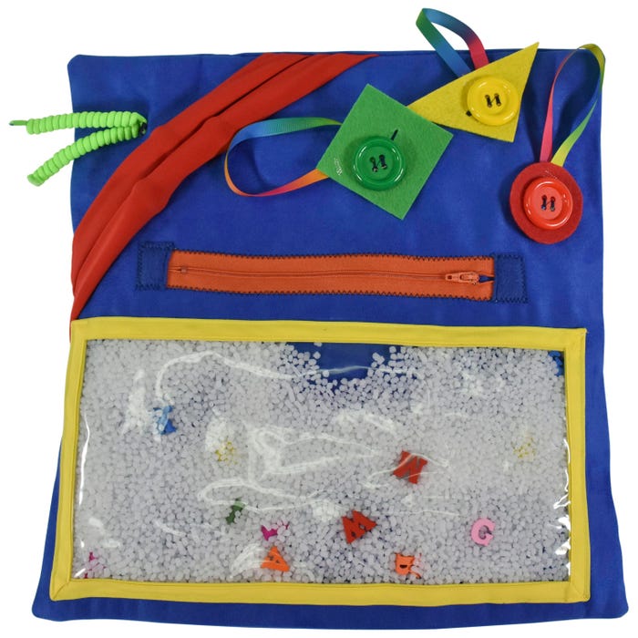 Abilitations Fidget Cover for Weighted Lap Pad, 15 x 15 Inches