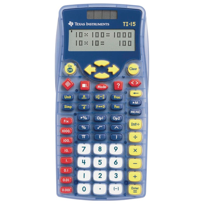 Texas Instruments TI-15 Explorer 2-Line Basic Calculator