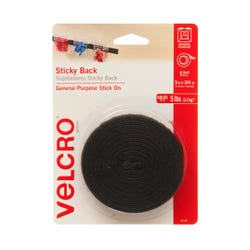 VELCRO Brand Sticky Back Tape, 3/4 Inch x 5 Feet, Black 2128999