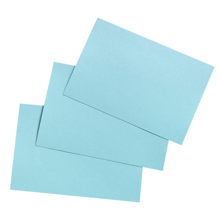 School Smart Unruled Index Cards, 4 x 6 Inches, Blue, Pack of 100