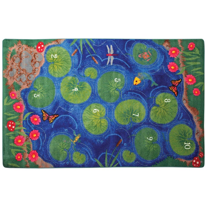 Flagship Carpets Hopscotch Pond Carpet, 6 x 9 Feet, Rectangle