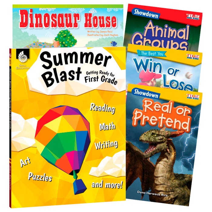 Teacher Created Materials Learn-at-Home: Summer Reading Bundle, 5-Book Set, Grade 1, Item Number 2088887