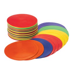 Image for Sportime Keepers Spot Markers, Assorted Colors, Set of 48 with Included Pail from School Specialty