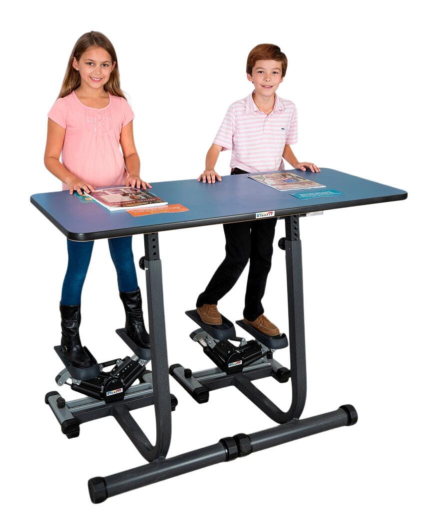 Image for KIDSFIT KC-25 Two Person Stepper Desk from School Specialty