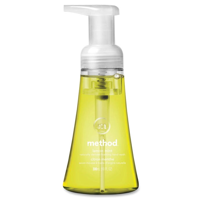 Method Products Lemon Mint Foaming Hand Wash, 10 oz, Lemon Yellow