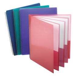 Oxford Multi-Pocket Poly Portfolio, 8-1/2 x 11 Inches, 8 Pocket, Assorted Colors 335414